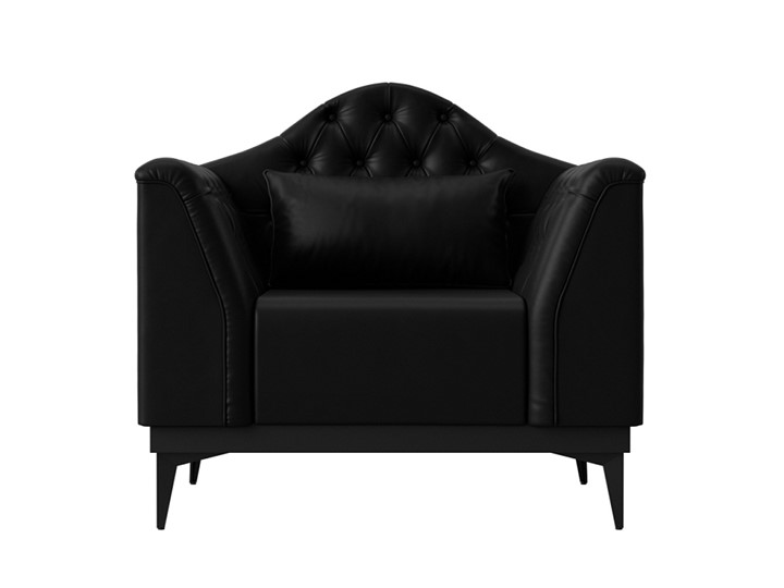 Кресло на ножках Флорида, черный (Экокожа) НПБ в Южно-Сахалинске - изображение 1