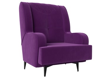 Кресло на ножках Неаполь, фиолетовый (микровельвет) в Южно-Сахалинске