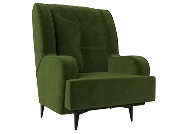 Кресло на ножках Неаполь, зеленый (микровельвет) в Южно-Сахалинске - предосмотр
