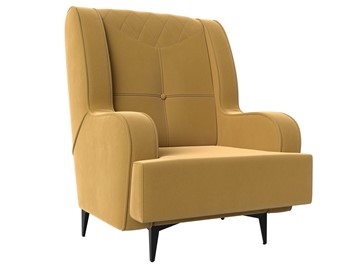 Кресло для отдыха Неаполь, желтый (микровельвет) в Южно-Сахалинске - предосмотр