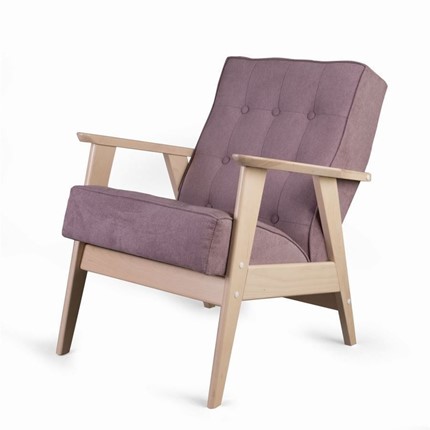 Кресло Ретро (беленый дуб / RS 12 - розовый) в Южно-Сахалинске - изображение