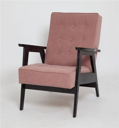 Кресло Ретро (венге / RS 12 - розовый) в Южно-Сахалинске - изображение