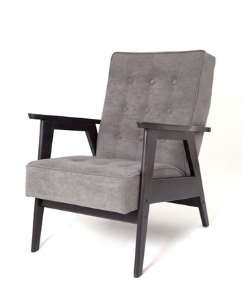 Кресло Ретро (венге / RS 15 - темно-серый) в Южно-Сахалинске - изображение