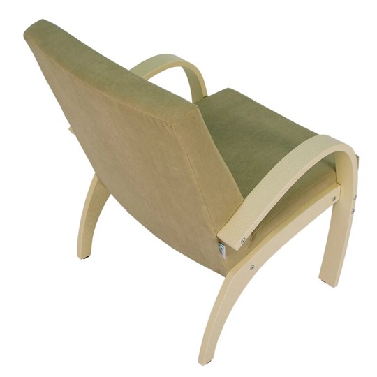 Кресло мягкое Денди шпон, ткань ультра санд, каркас дуб шампань шпон в Южно-Сахалинске - изображение 2