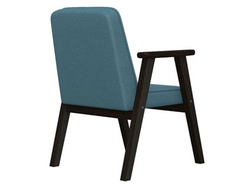Мягкое кресло Ретро ткань голубой, каркас венге в Южно-Сахалинске - предосмотр 2