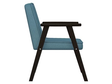 Мягкое кресло Ретро ткань голубой, каркас венге в Южно-Сахалинске - предосмотр 4