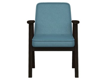 Мягкое кресло Ретро ткань голубой, каркас венге в Южно-Сахалинске - предосмотр 5