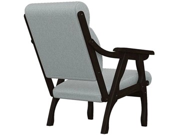 Мягкое кресло Вега 10 ткань серый, каркас венге в Южно-Сахалинске - предосмотр 2