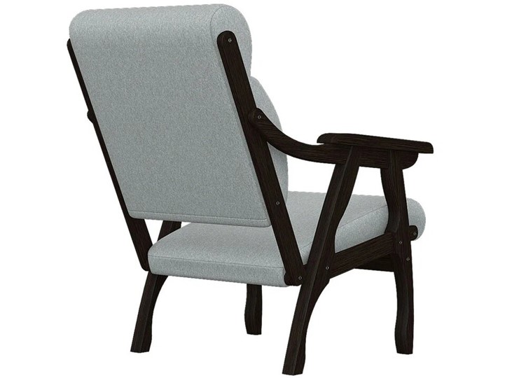 Мягкое кресло Вега 10 ткань серый, каркас венге в Южно-Сахалинске - изображение 2