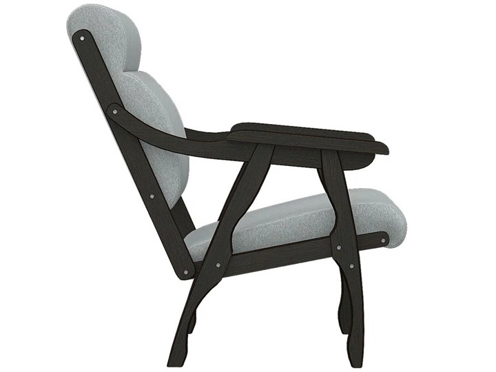 Мягкое кресло Вега 10 ткань серый, каркас венге в Южно-Сахалинске - изображение 3