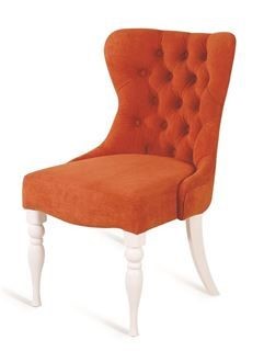 Кресло Вальс (Эмаль белая / Морковный) в Южно-Сахалинске - изображение