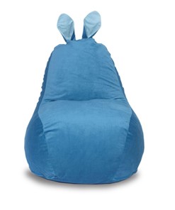 Кресло-игрушка Зайка (короткие уши), синий в Южно-Сахалинске