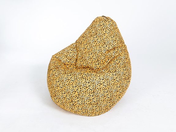 Кресло-мешок Груша среднее, жаккард, леопард в Южно-Сахалинске - изображение