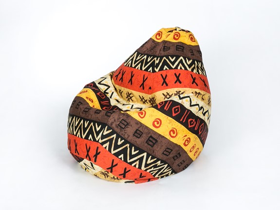 Кресло-мешок Груша среднее, жаккард, африкан в Южно-Сахалинске - изображение
