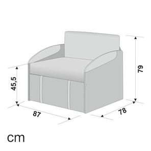 Раскладное кресло Polto серо-коричневый/джинс (рогожка) в Южно-Сахалинске - предосмотр 17