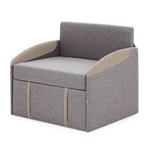 Раскладное кресло Polto серо-коричневый/песочный (рогожка) в Южно-Сахалинске - предосмотр 3