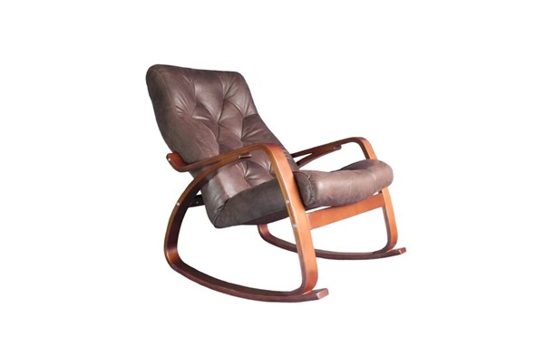 Кресло-качалка Гранд, замша шоколад в Южно-Сахалинске - изображение
