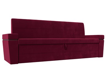 Кухонный прямой диван Деметра, Бордовый (микровельвет) в Южно-Сахалинске