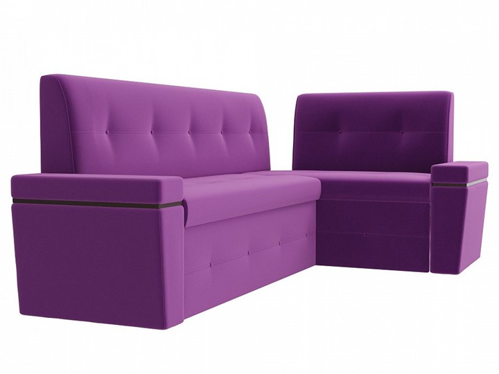 Раскладной кухонный диван Деметра угловой, Фиолетовый (микровельвет) в Южно-Сахалинске - изображение 4