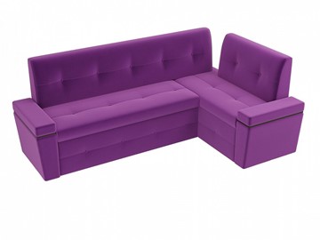 Раскладной кухонный диван Деметра угловой, Фиолетовый (микровельвет) в Южно-Сахалинске - предосмотр 5