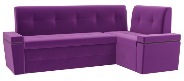 Раскладной кухонный диван Деметра угловой, Фиолетовый (микровельвет) в Южно-Сахалинске - изображение
