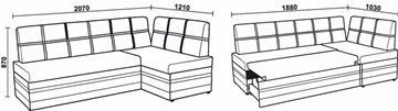Кухонный диван НЕО КМ-06 ДУ с механизмом в Южно-Сахалинске - предосмотр 5