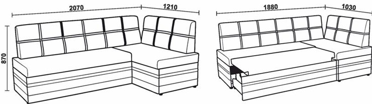 Кухонный диван НЕО КМ-06 ДУ с механизмом в Южно-Сахалинске - изображение 5