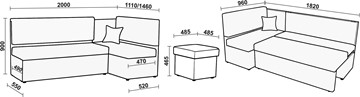 Кухонный диван Нео КМ 3 с механизмом 2000*1110 в Южно-Сахалинске - предосмотр 20