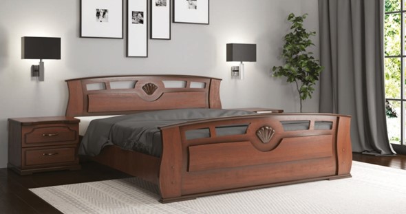 Кровать двуспальная Жемчужина 160*200 с основанием в Южно-Сахалинске - изображение