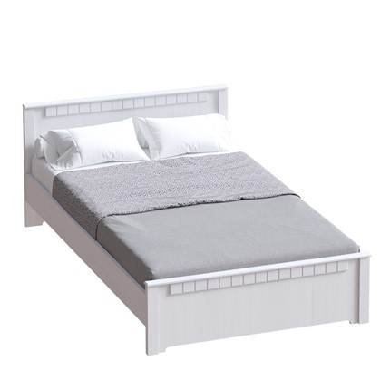 Кровать с основанием Прованс,1600 Бодега белая/Платина премиум в Южно-Сахалинске - изображение