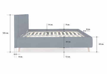 Двуспальная кровать Alma 200х190 с основанием в Южно-Сахалинске - предосмотр 3