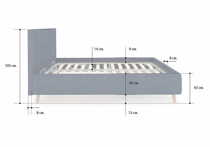 Двуспальная кровать Alma 200х190 с основанием в Южно-Сахалинске - изображение 3