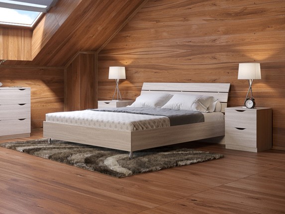 Спальная кровать Rest 1, 180х200, дуб шамони в Южно-Сахалинске - изображение