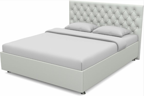 Кровать с механизмом 1.5-спальная Флоренция-А 1400 (Nitro White) в Южно-Сахалинске - изображение