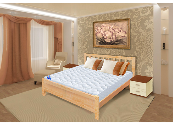Двуспальная кровать Прага 160х190 с оcнованием в Южно-Сахалинске - изображение