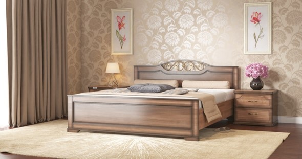 Кровать полуторная Жасмин 140*200 с основанием в Южно-Сахалинске - изображение