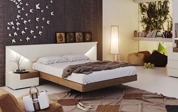 Кровать в спальню Elena с подсветкой (180x200) в Южно-Сахалинске - предосмотр 1