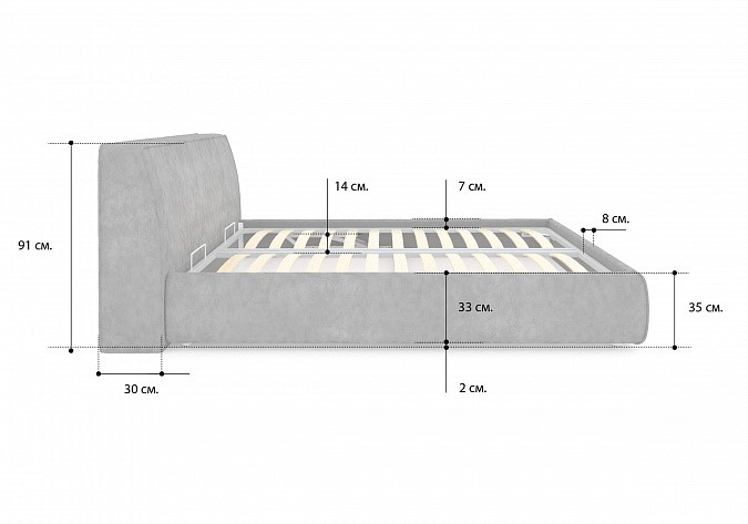 Кровать с механизмом 1.5-спальная Altea 140х200 в Южно-Сахалинске - изображение 3