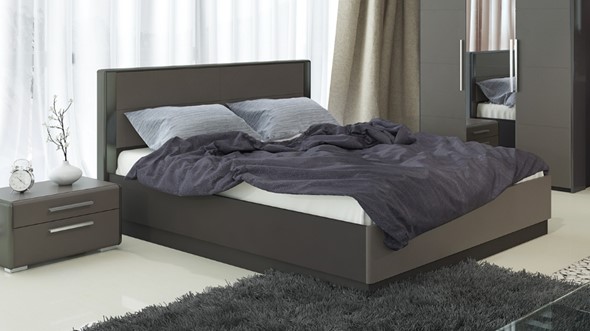 Кровать с механизмом Наоми 1600, цвет Фон серый, Джут СМ-208.01.02 в Южно-Сахалинске - изображение