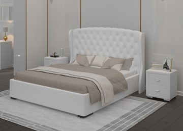 Спальная кровать Dario Grace Lite 180x200, Экокожа (Белый) в Южно-Сахалинске