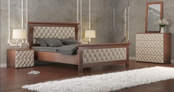 Кровать в спальню Лидер 160*200 с основанием в Южно-Сахалинске - изображение