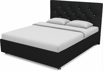 Кровать спальная Моника 1600 с основанием (Nitro Black) в Южно-Сахалинске