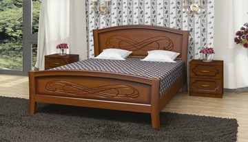 Кровать полутороспальная Карина-16 (Орех) 140х200 в Южно-Сахалинске