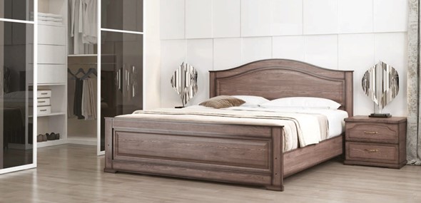 Спальная кровать Стиль 3, 160х190 с основанием в Южно-Сахалинске - изображение