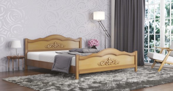 Кровать 1.5-спальная Виктория 140*200 с основанием в Южно-Сахалинске - изображение