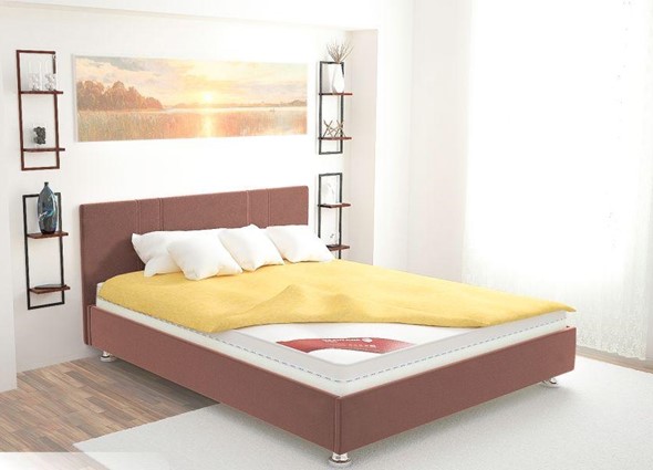 Полутороспальная кровать Вена 140х200 (с основанием) в Южно-Сахалинске - изображение
