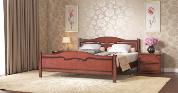 Кровать 1.5-спальная Лидия 140*200 с основанием в Южно-Сахалинске - изображение