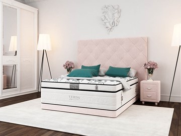 Кровать Style Compact/Basement 180х200, Флок (Велсофт Винтажный розовый) в Южно-Сахалинске