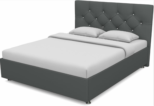 Кровать Моника 1400 с основанием (Nitro Grey) в Южно-Сахалинске - изображение