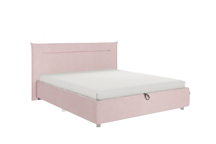 Кровать двуспальная Альба 1.6, нежно-розовый (велюр) в Южно-Сахалинске - изображение 2